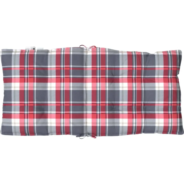 vidaXL Niedriglehner-Auflagen 4 Stk. Rot Karomuster Oxford-Gewebe 377711 – Bild 7