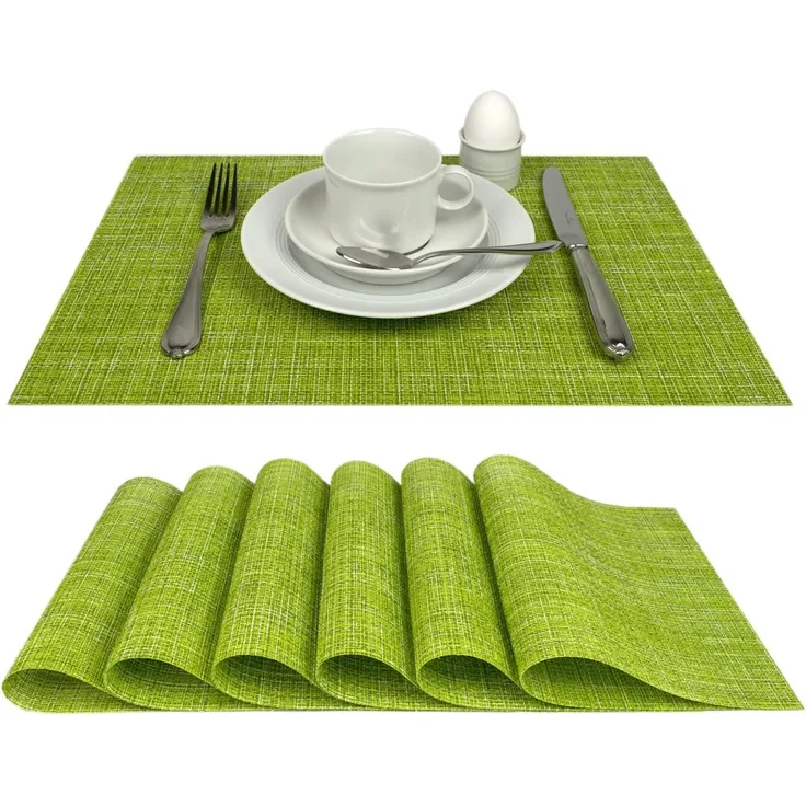 Delindo Lifestyle Platzset Capri, (6-St), in geflochtener Optik als 6er-Spar-Set, abwischbar