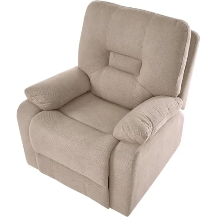 Sofa Set manuell verstellbar 3-Sitzer BERGEN Stoff Taupe – Bild 7