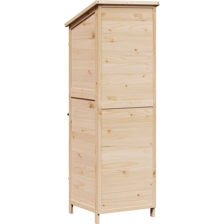 vidaXL Gartenschuppen Natur 59,5 x 56 x 176,5 cm Massivholz aus Fichte 42033444 – Bild 6