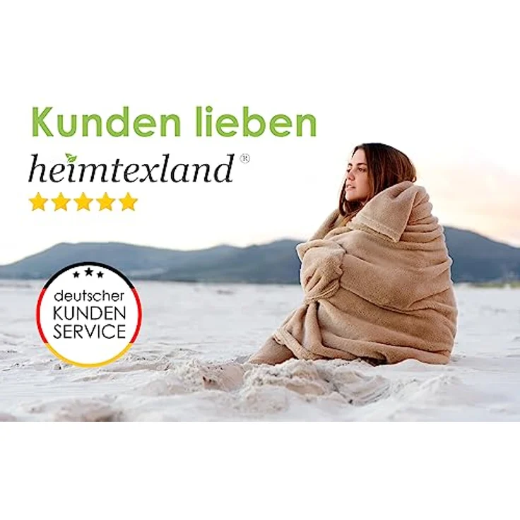 Wohndecke Strick Kuscheldecke Super Soft Fleece Sofadecke, heimtexland, Premium Qualität I meliert I 150x200 I – Bild 7