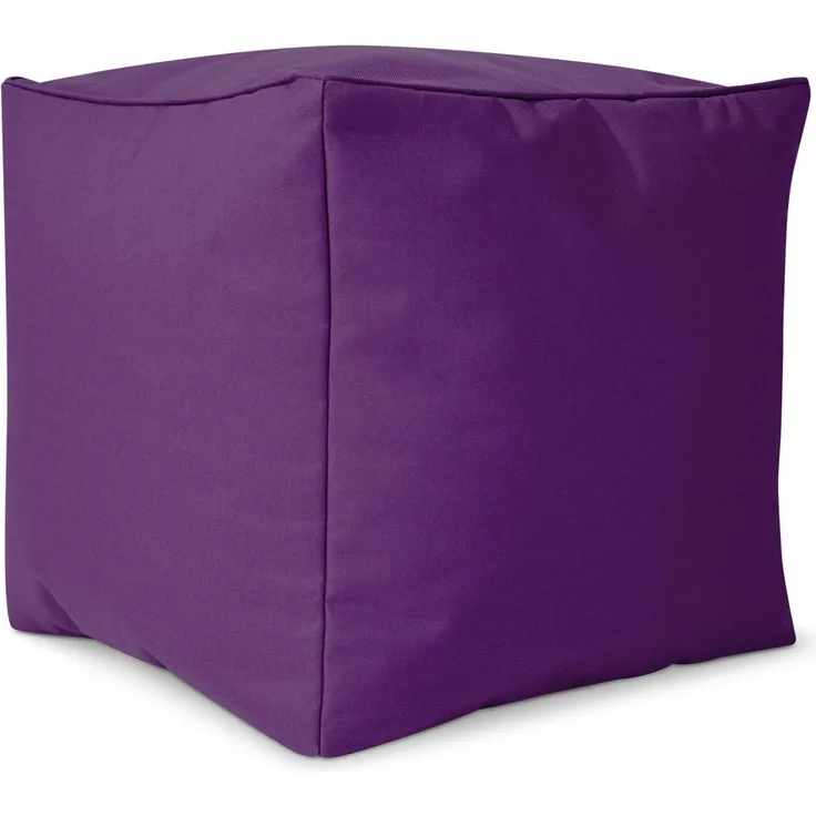 Green Bean® Sitzsack-Hocker 40x40x40cm mit EPS-Perlen Füllung - Sitz-Pouf für Sitzsäcke - Sitzhocker für Kinder und Erwachsene - Lila