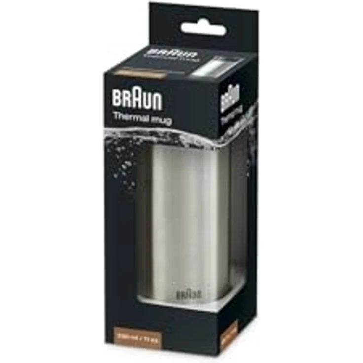 Braun Thermobecher BRSC001, Edelstahl, 330 ml, Thermal Mug, auslaufsicher – Bild 3