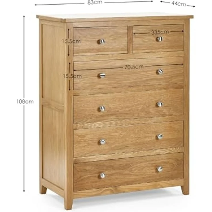 Julian Bowen Kommode, Eiche, 108 x 83 x 44 – Bild 2