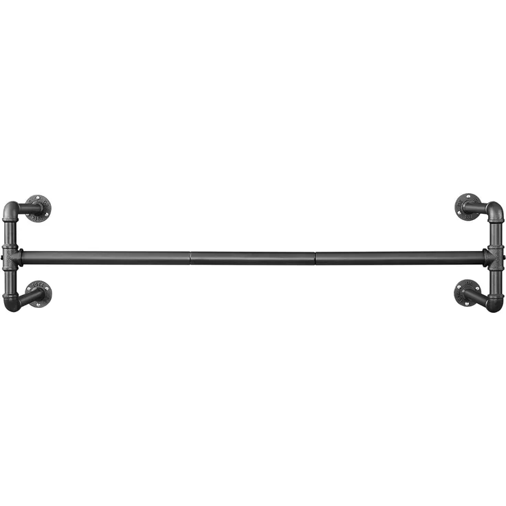 Songmics Kleiderstange (1 St) Wandmontage bis 60 kg belastbar HSR64BK
