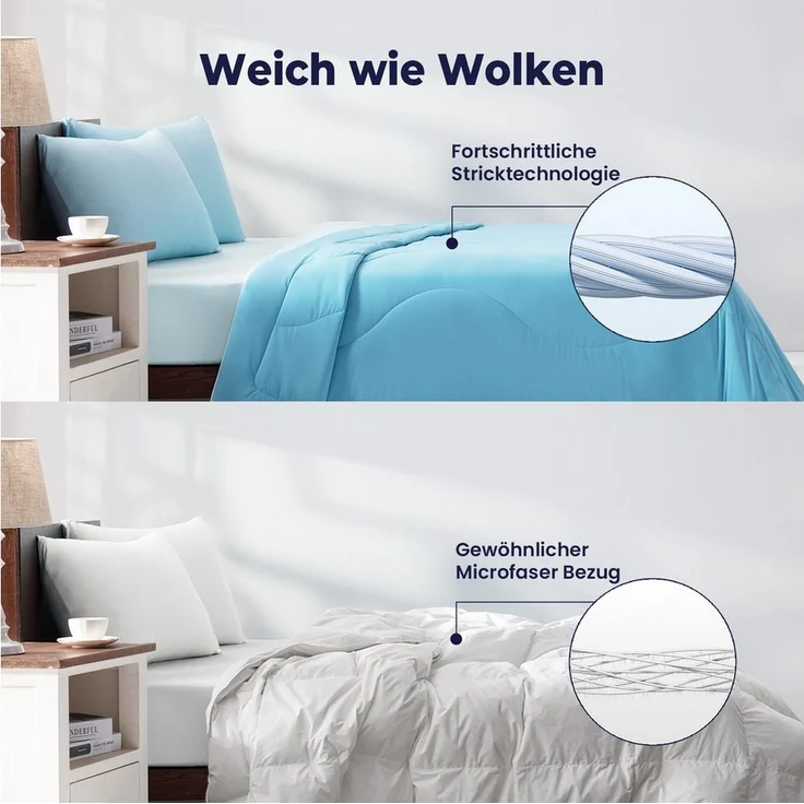 Elemuse Sommerbettdecke Kühldecke Sommerdecke, Selbstkühlende Atmungsaktive Extraleicht Decke, Füllung: 30% Lenzing Tencel und 70% Polyester (63% Polyester und 37% SORONA), Kühlfaser Wohndecke für Sommer, OEKO-TEX® – Bild 3