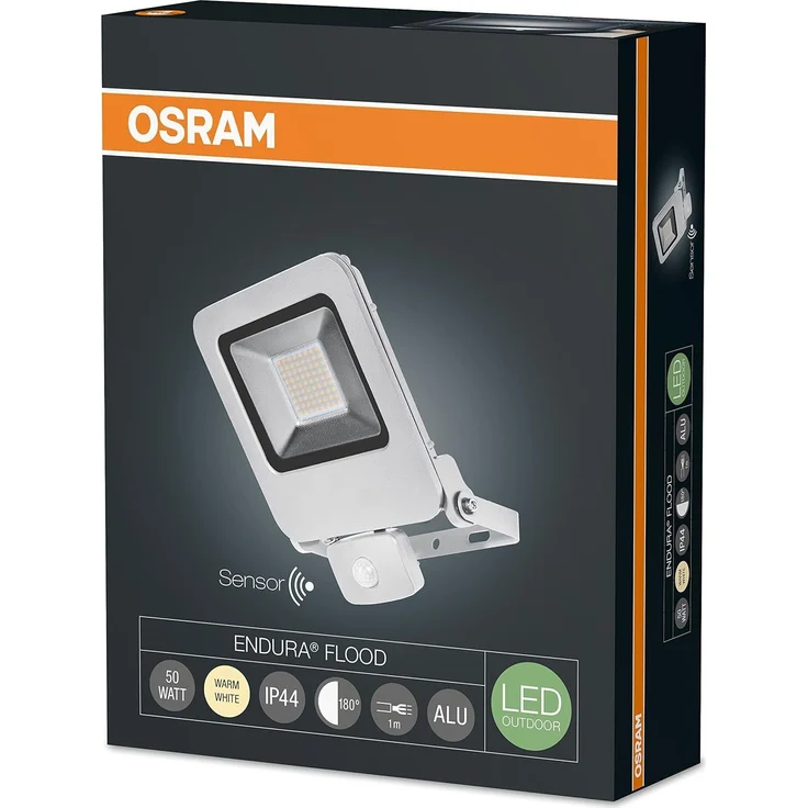 Osram LED Endura Flood Sensor Fluter, fuer Aussenanwendungen, integrierter Bewegungssensor, warmweiss, 257, 0x201, mm 0x63, mm 0 mm – Bild 3