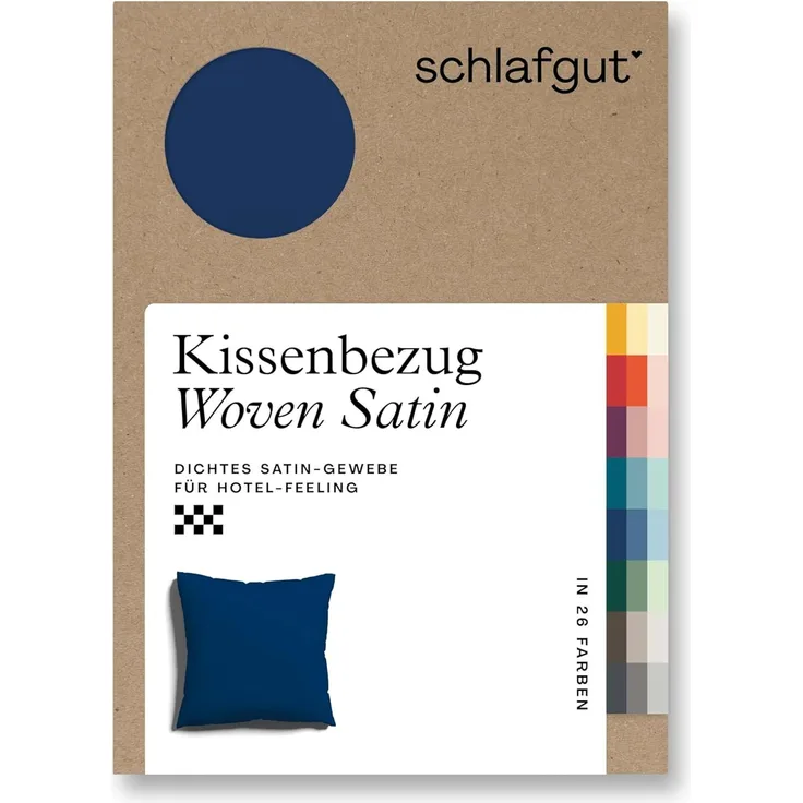 Schlafgut Kissenbezug Premium Kissenbezug Woven Satin (1 St), (1 Stück), Ton-in-Ton Reißverschluss, Fadendichte von 300tc, Uni, OEKO Tex
