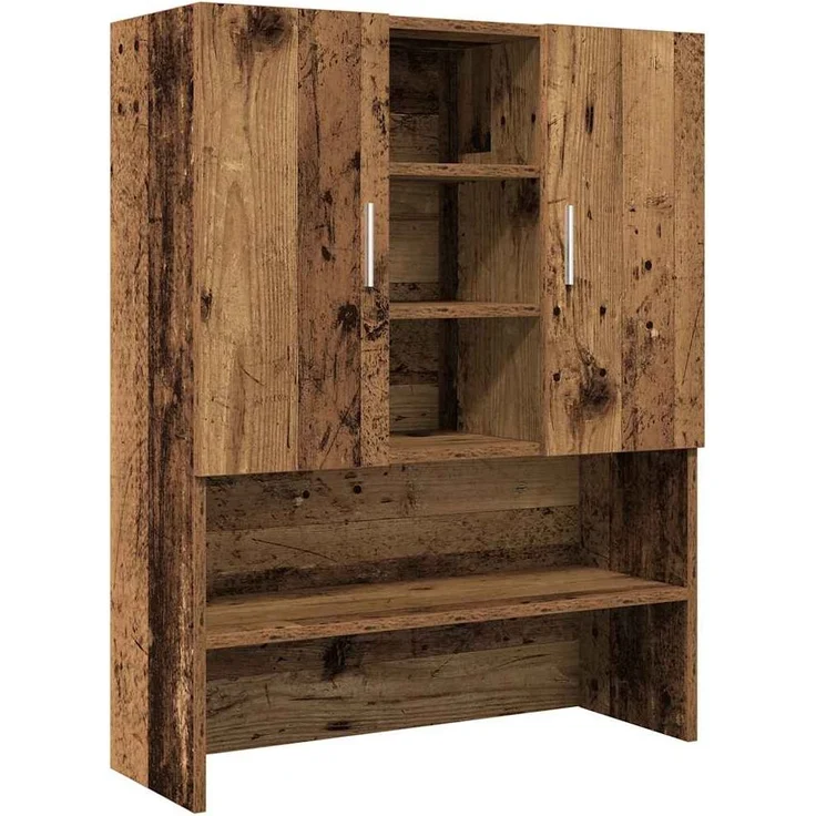 vidaXL Waschmaschinenschrank Altholz-Optik 70,5x25,5x90 cm 856637 – Bild 1