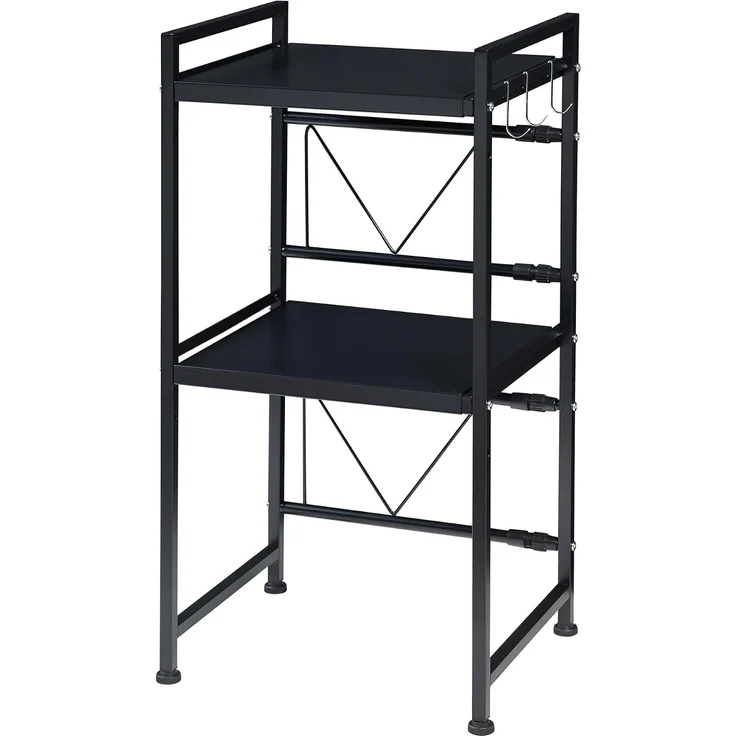 Küchenregal Sorsele verstellbar 79x40-63x32 cm Schwarz [en. casa] – Bild 3