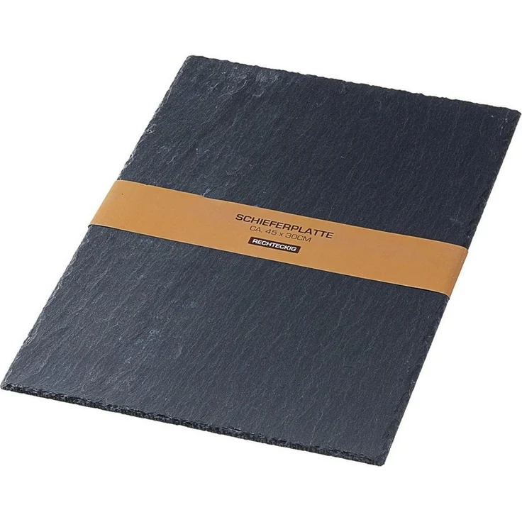 CEPEWA Servierplatte Schieferplatte 6er Set Ø15cm rund Filzschoner Servierplatte, (6-tlg) – Bild 3