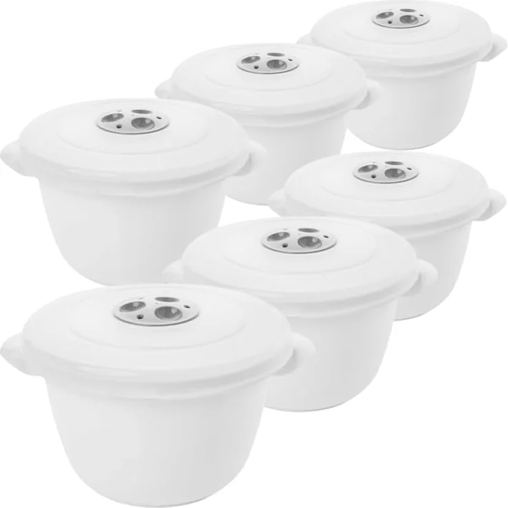 Centi Mikrowellenbehälter Mikrowellengeschirr mit Deckel Dampfventil 6tlg Set, Kunststoff, (6er-Set) – Bild 1