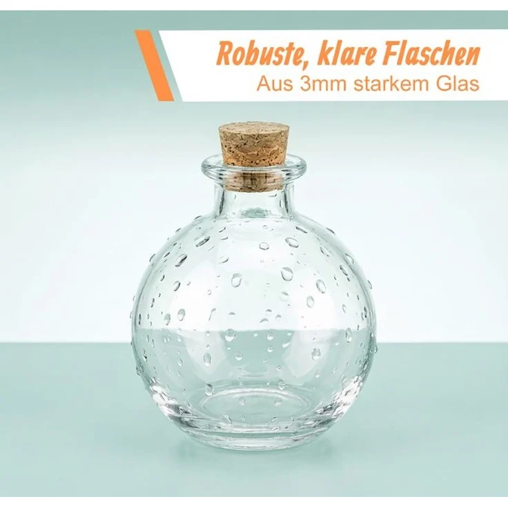 Relaxdays Glasflaschen mit Korken 6er Set – Bild 6