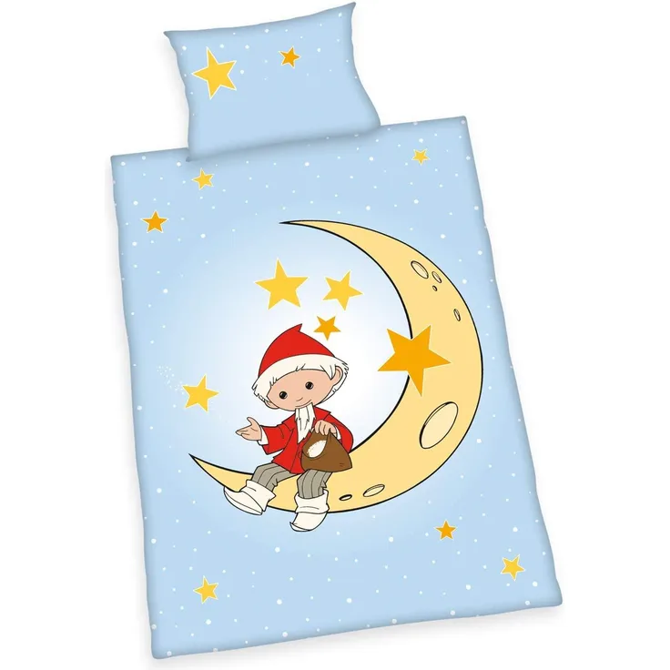 Herding Baby Kinder Renforce Bettwäsche Unser Sandmännchen 100x135 blau 24699/07. 063