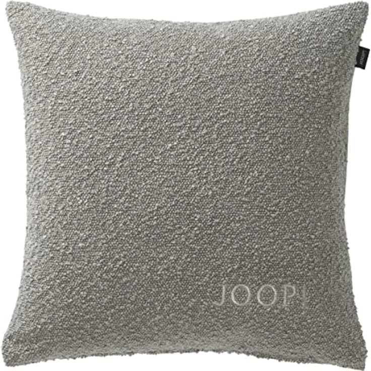 Joop! Kissenhülle J! Touch, 40x40 cm, Wendedesign in Beige, hochwertige Textilqualität, mit Reißverschluss – Bild 1