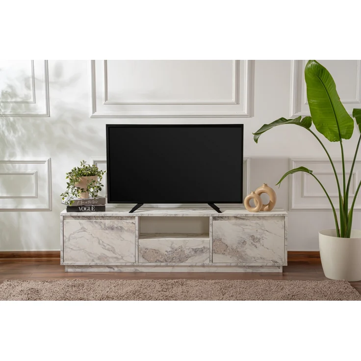 TV-Ständer, 'Vanguard', 42 x 29,5 x 160, Freesienmarmor – Bild 2