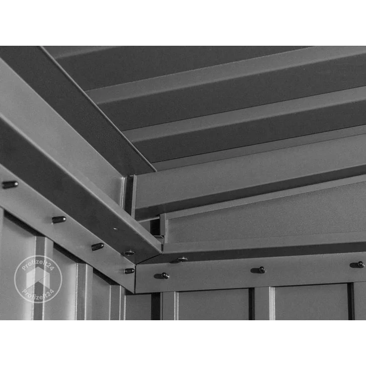 GFP Primeyard Gerätehaus Metall Gartenhaus 210x180x205 cm Geräteschuppen Satteldach anthrazit – Bild 7