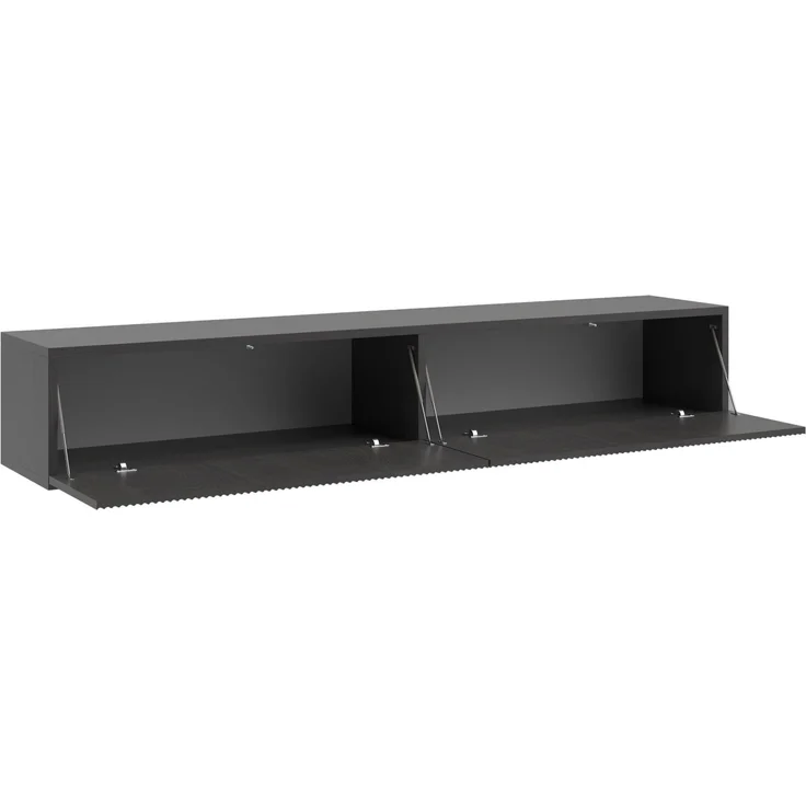 Selsey 'Nolie' TV-Hängeboard 2-türig, Holzoptik Esche Schwarz, ca. 28 x 175 x 31 cm – Bild 4