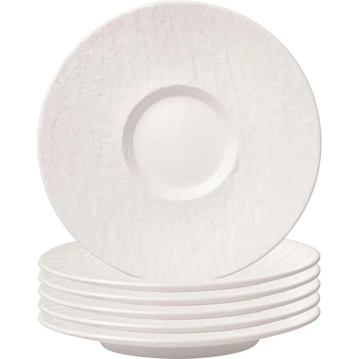 Villeroy & Boch Manufacture Rock Café au Lait Untertasse weiß 17 cm 6er Set