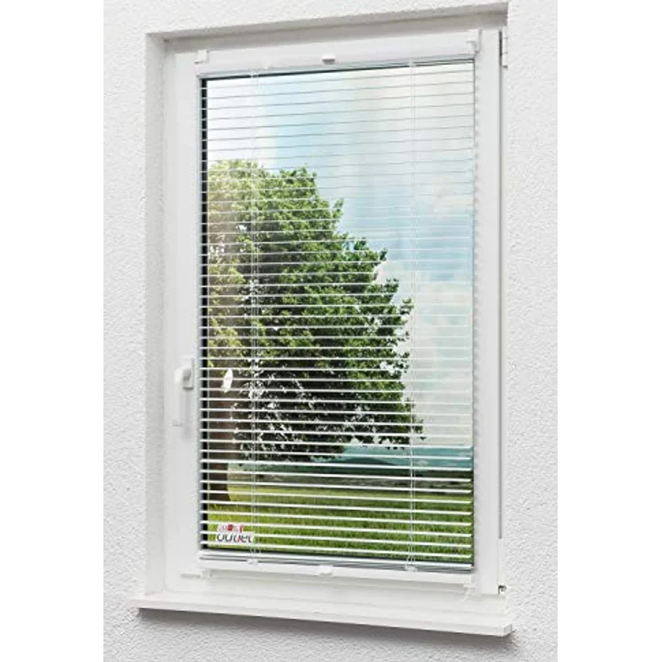 Klemmjalousie aus Alu (B x H) 100cm * 130cm in weiß, frei verschiebbar – Bild 6