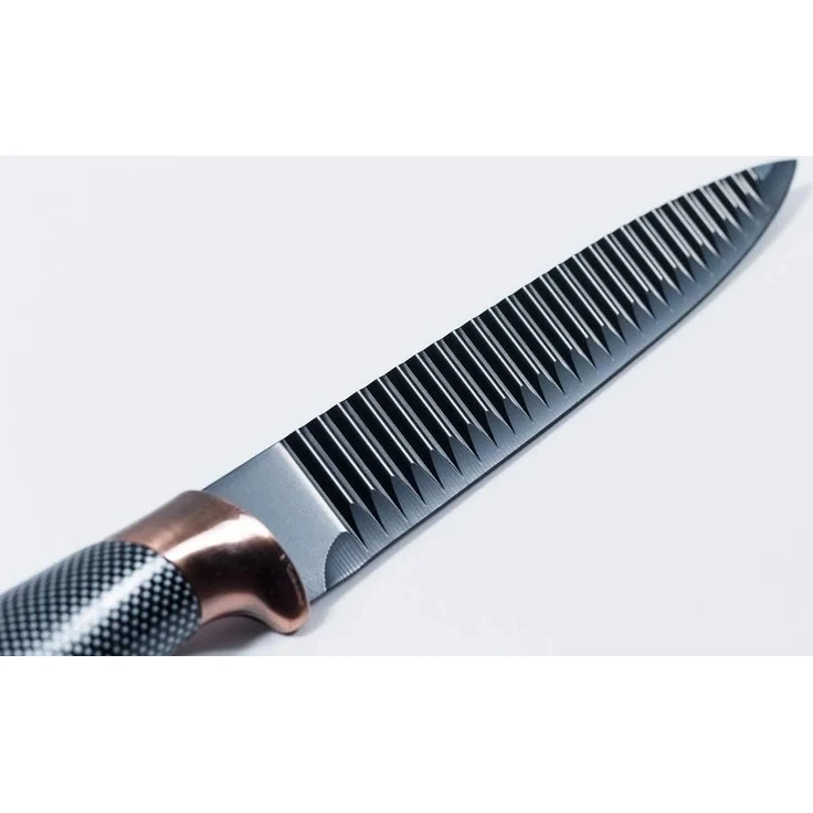KING Messer-Set Carbon Design (Set, 6-tlg), (5 Messer), incl. Sparschäler, Wellenschliff – Bild 2