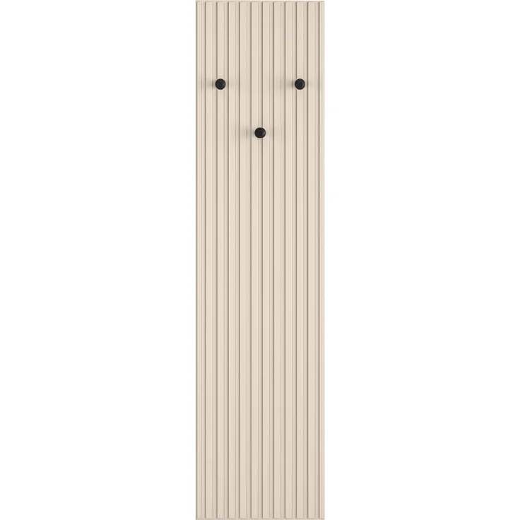 Selsey 'Caletto' Wandgarderobe mit Lamellen, beige, ca. 137 x 34 x 2 cm – Bild 1