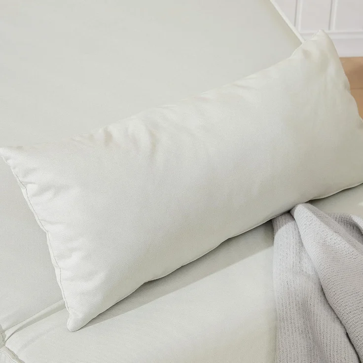 HOMCOM Relaxsessel mit Bettfunktion, verstellbare Rückenlehne, Leinenimitat, Tannenholz, Cremeweiß, 94 x 78 x 80 cm – Bild 9