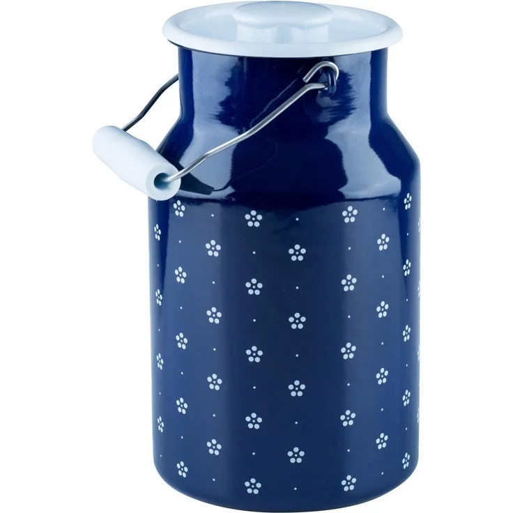 Riess | Milchkanne mit Deckel Emaille 2 Liter