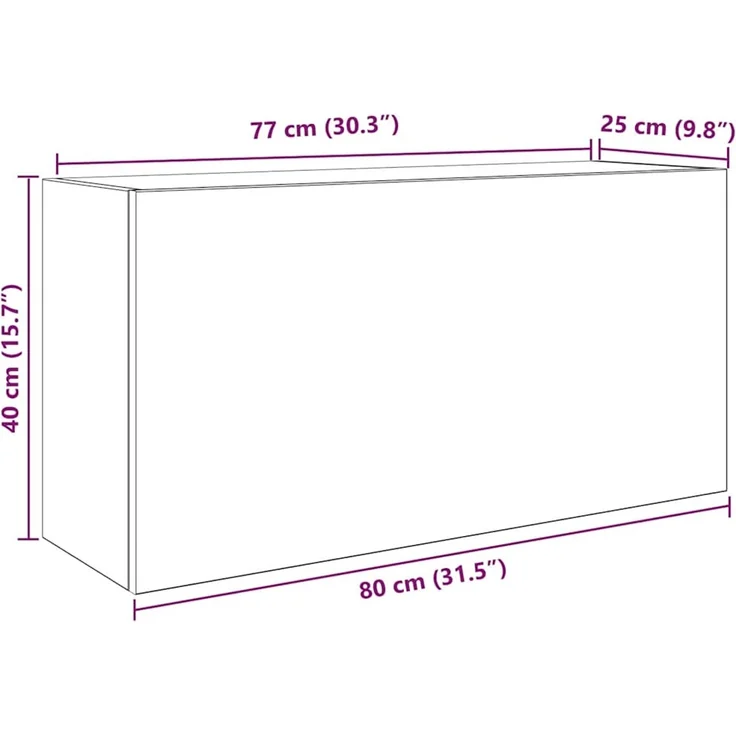 vidaXL Bad-Wandschrank Räuchereiche 80x25x40 cm Holzwerkstoff 860089 – Bild 12