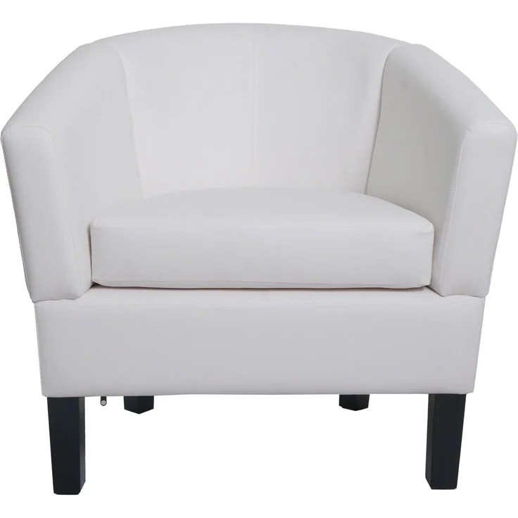 Lounge-Sessel HWC-O17, Sessel Clubsessel Cocktailsessel, FSC®-zertifiziert Kunstleder ~ weiß – Bild 7