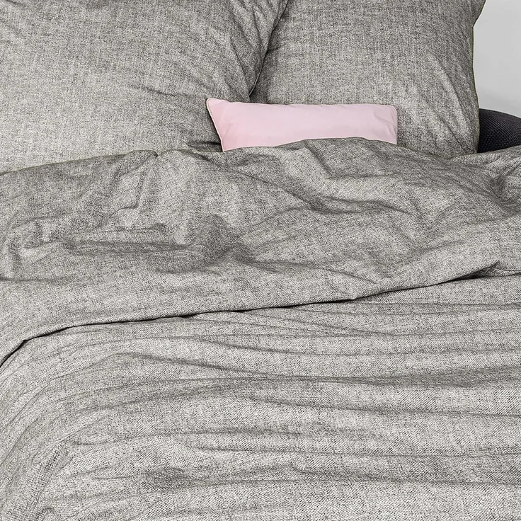 Irisette Mink Flausch Cotton Bettwäsche 155x220 uni Melange silber 8835-11 – Bild 4