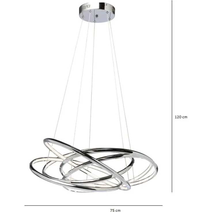 KARE Design Hängeleuchte Saturn LED Chrome Big 39162 – Bild 5