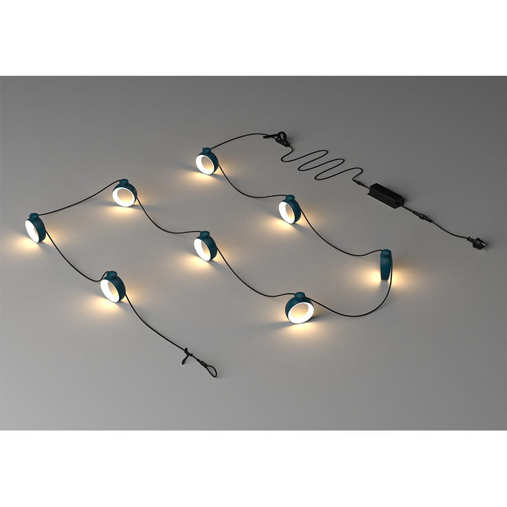 Lichterkette Hoopik Led Outdoor 12m acapulcoblau – Bild 2