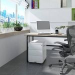 Woltu Rollcontainer, Metall Mobiler Aktenschrank Büroschrank mit 3 Schubladen