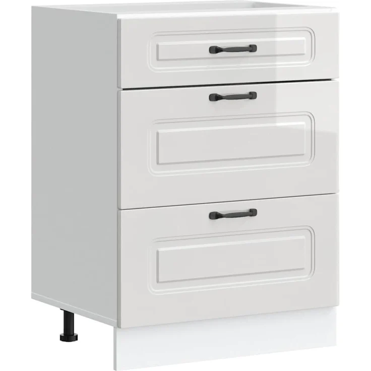 vidaXL Küchenunterschrank „Kalmar“ Hochglanz-Weiß Holzwerkstoff 854281 – Bild 2