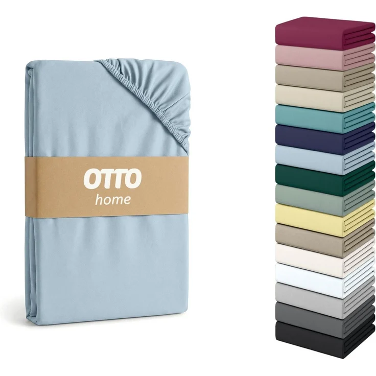 OTTO home Spannbettlaken PHYSALIS Comfort, Jersey, Gummizug: rundum, (1 Stück), Baumwolle 150 g/m², Matratzen bis 20 cm Höhe, Bettlaken, Spannbetttuch – Bild 5