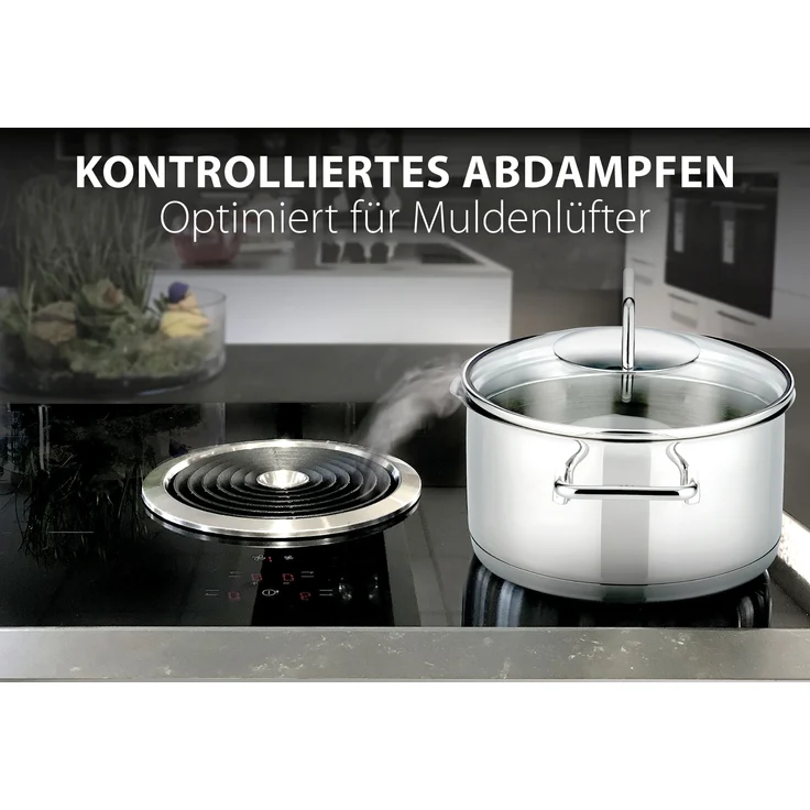 Topf-Set SMART STEAM LBH 50x26x25 cm silber Kochtopf Suppentopf Töpfe Universaltopf Topf – Bild 3