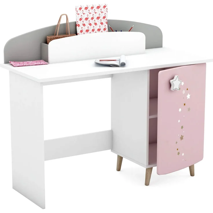 habeig Schreibtisch Kinder Schreibtisch Kindertisch Prinzessin Schminktisch Rosa Weiss – Bild 1