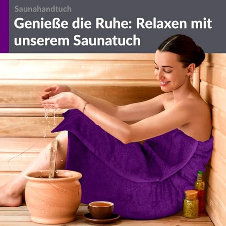 Lashuma Saunatuch XXL Handtuch London, Frottee (1-St), großes Badetuch Damen & Badehandtuch Herren 80x200 - Saunahandtuch – Bild 6