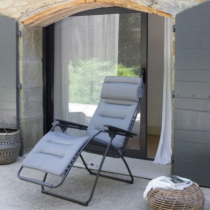 Lafuma Futura XL BeComfort® Relaxliege Silver Titane Sonnenliege LFM3131.8901 – Bild 3