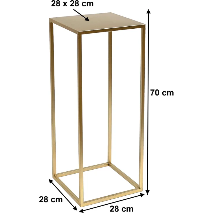 DanDiBo Blumenhocker eckig, Metall, Gold, 1 Stück, 70 x 28 x 28 cm – Bild 2