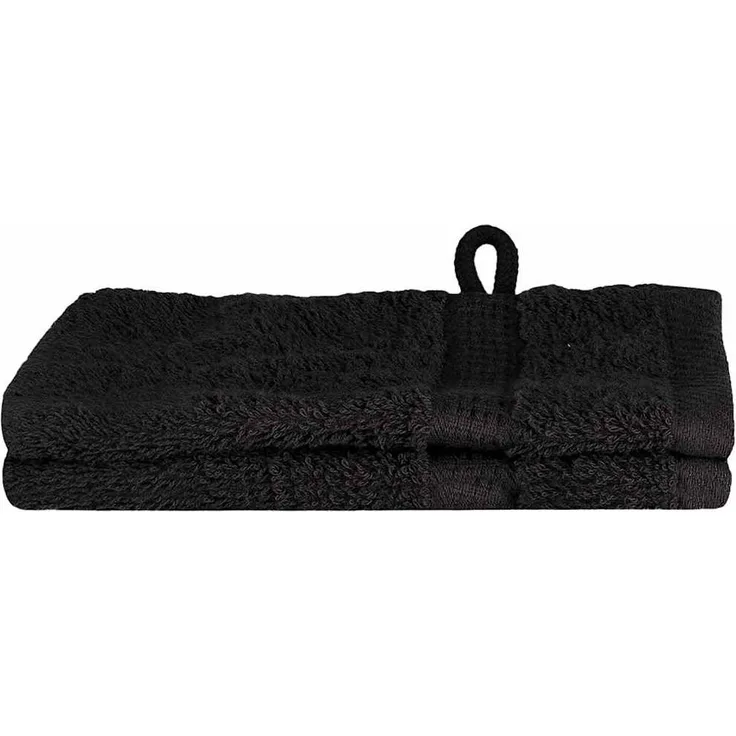 vidaXL Gästetuch SOLUND 2 pcs Schwarz 15 x 21 cm 550 gsm 137416