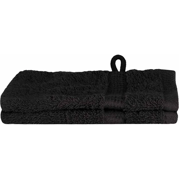 vidaXL Gästetuch SOLUND 2 pcs Schwarz 15 x 21 cm 550 gsm 137416 – Bild 1