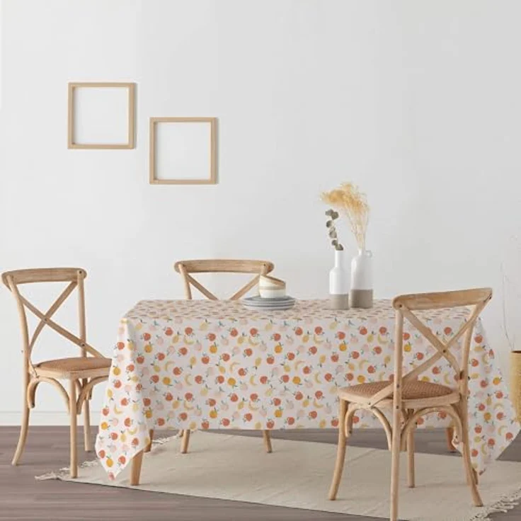 BELUM Tischdecke, fleckenabweisend, Teflon, rechteckig, Harz, Wachstuchtischdecke in verschiedenen Größen, Tischdecke, Tischdecke, Küche, Tischdecke, Zuhause (250 x 140) – Bild 3