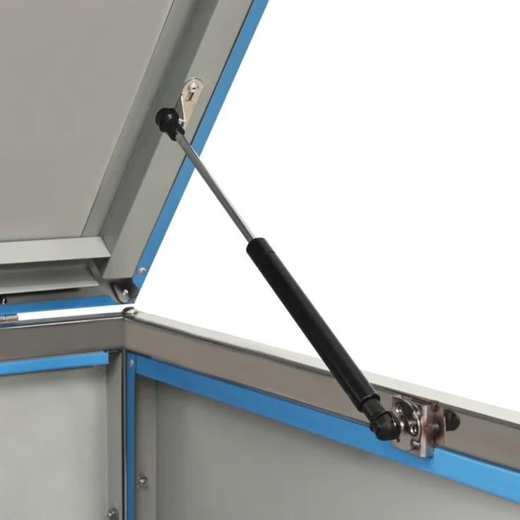 vidaXL Mülltonnenbox für 2 Tonnen 138x77,5x112,5 cm Edelstahl 149567 – Bild 2