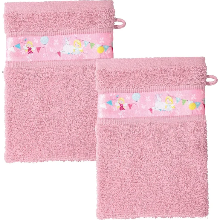 Erwin Müller Waschhandschuh Kinder-Waschhandschuh 2er-Pack, (2-St), Walk-Frottier Uni – Bild 1