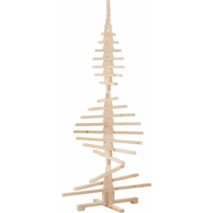 vidaXL Weihnachtsbaum Holz zum Schmücken 180 cm Massivholz Kiefer 4103972 – Bild 6