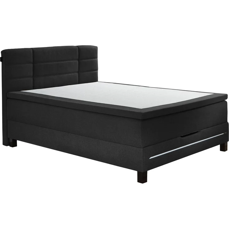 Boxspringbett Jogi / Jefferson BX2260, Stoff, Schwarz, 140 x 107 x 211 cm – Bild 1