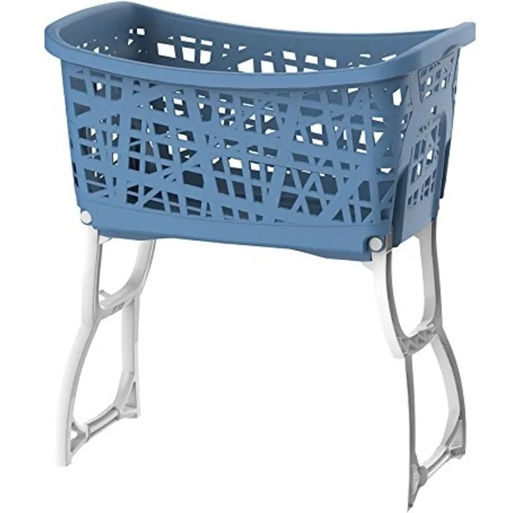 Bama Stand Up Wäschekorb mit Beinen, 60,5 x 40 x 68,5 cm, Farben Sortiert