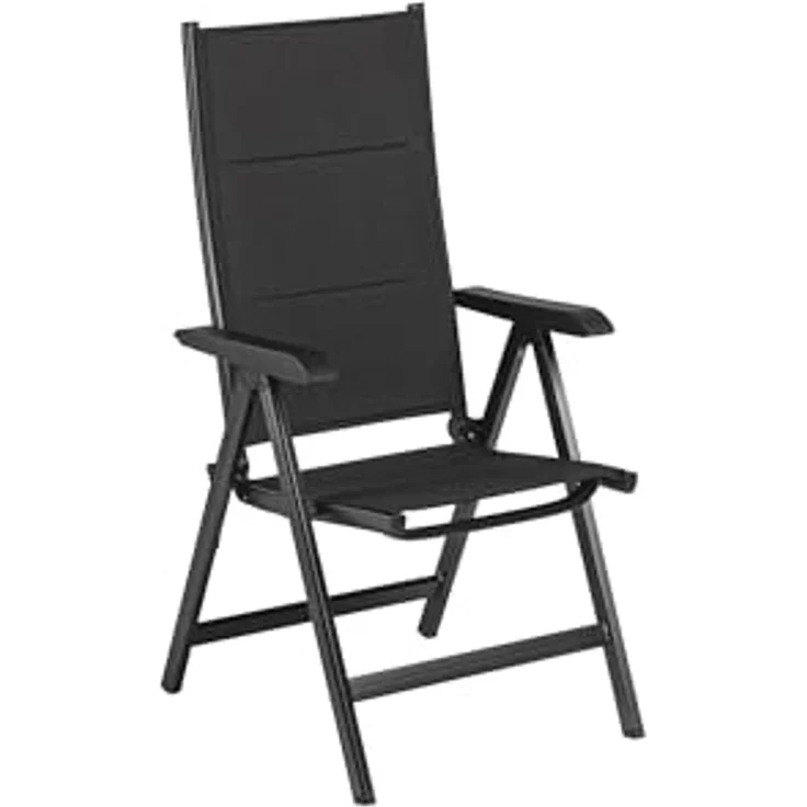 Kettler 'Basic Plus' Klappsessel mit verstellbarer Rückenlehne, Alu / Textilene, Schwarz – Bild 3